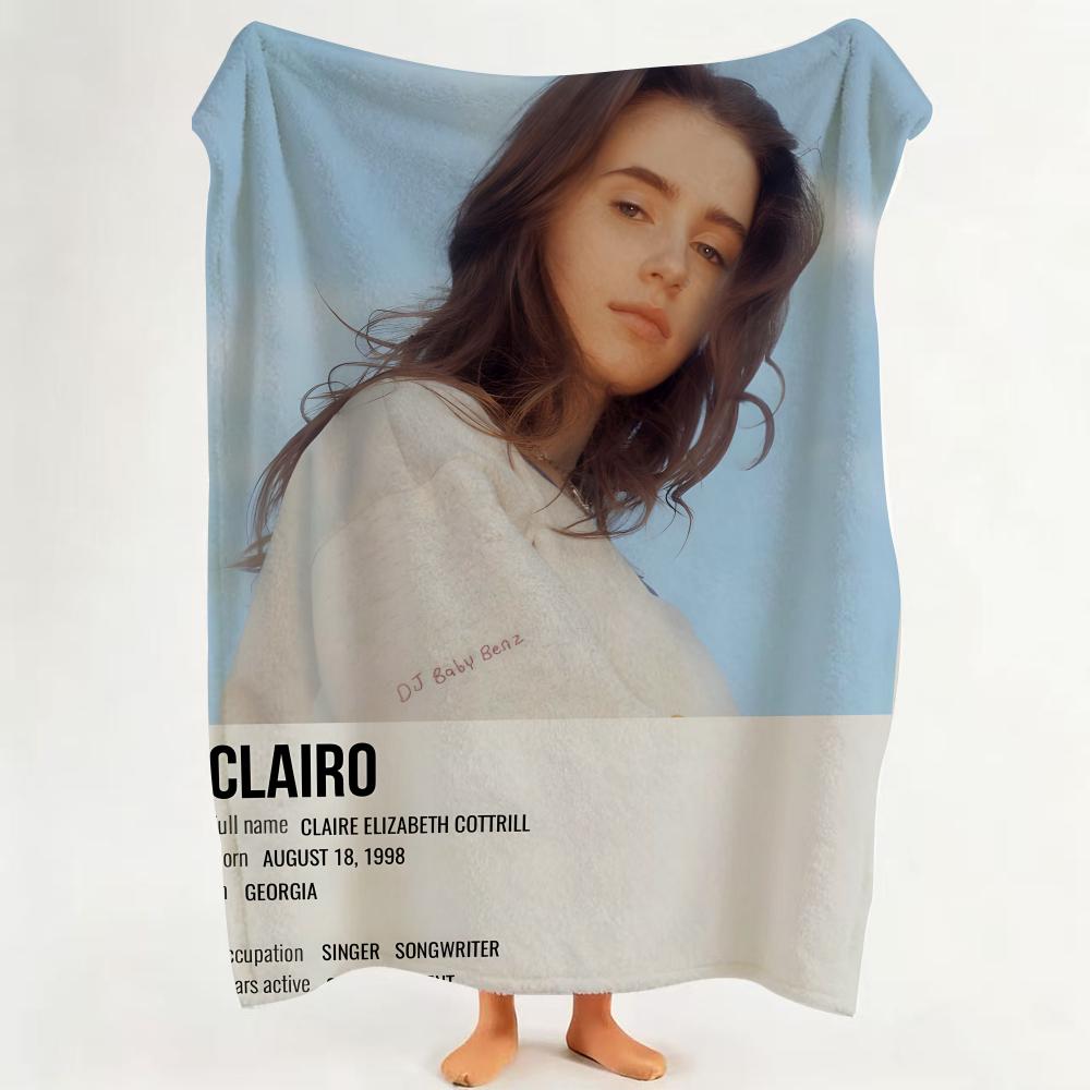 Singer C Clairo Throw Flannel Throw Blanket Suitable for Sofa Living Room Bedroom