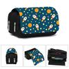 Pencil Case High Capacity Waterproof Double-layer Cartoon Flip Starry Sky Astronaut Pen Bag School