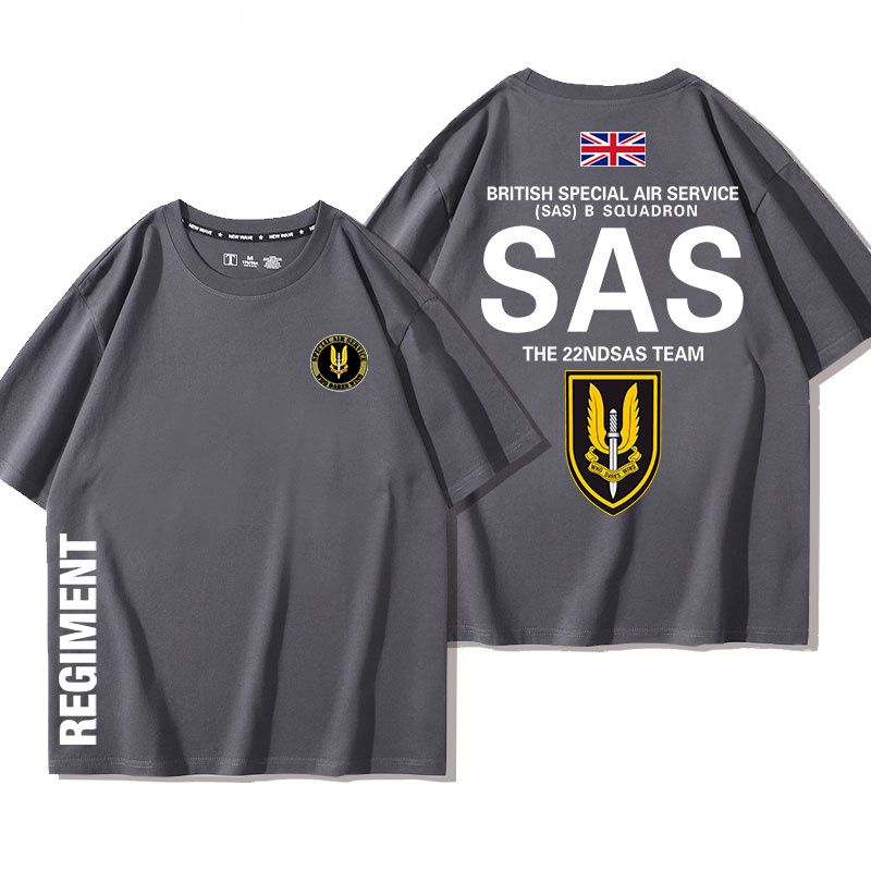 SAS British Special Air Service Tee Rainbow Six Tactical Cotton Military Short Sleeve T-Shirt Summer Men's Casual Comfort Top