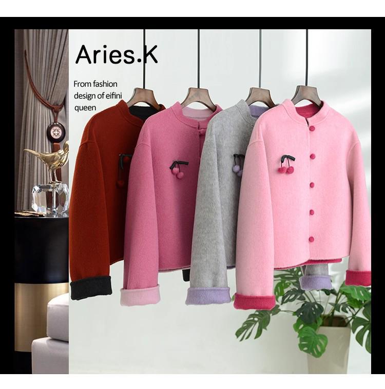 2025 Damen Kaschmir-Wendemantel - Kurz, hochwertiger chinesischer Stil mit zartem Wollmischgewebe