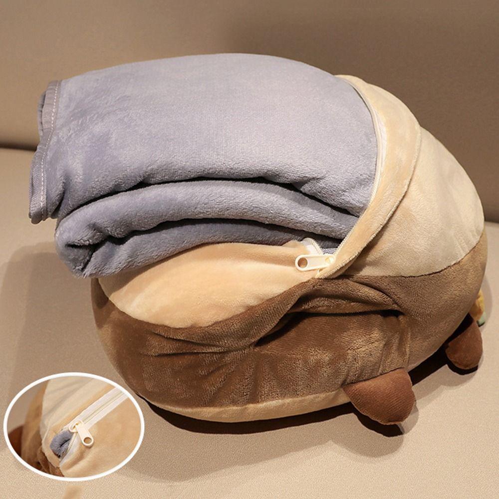 Air Conditioning Blanket Cartoon Hand Warmer 3-in-1 Office Backrest Household Waist Back Headboard