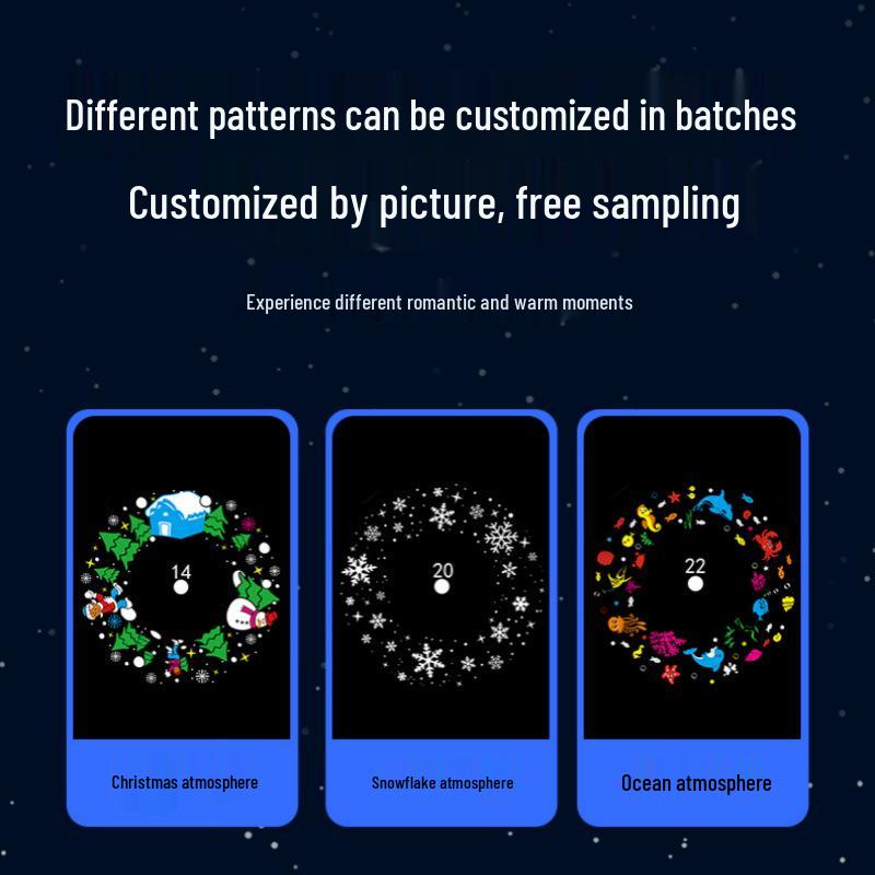 Популярный светодиодный проектор-снежинка - 16 изображений, вращающийся, рождественский и хэллоуинский, лазерная сценическая проекция USB 5V