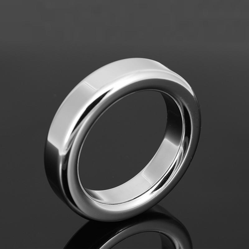 6 Sizes Stainless Steel Male Penis Ring Ball Scrotum Stretcher Ejaculation Delay Metal Cock Rings BDSM Sex Toys For Men Cockring