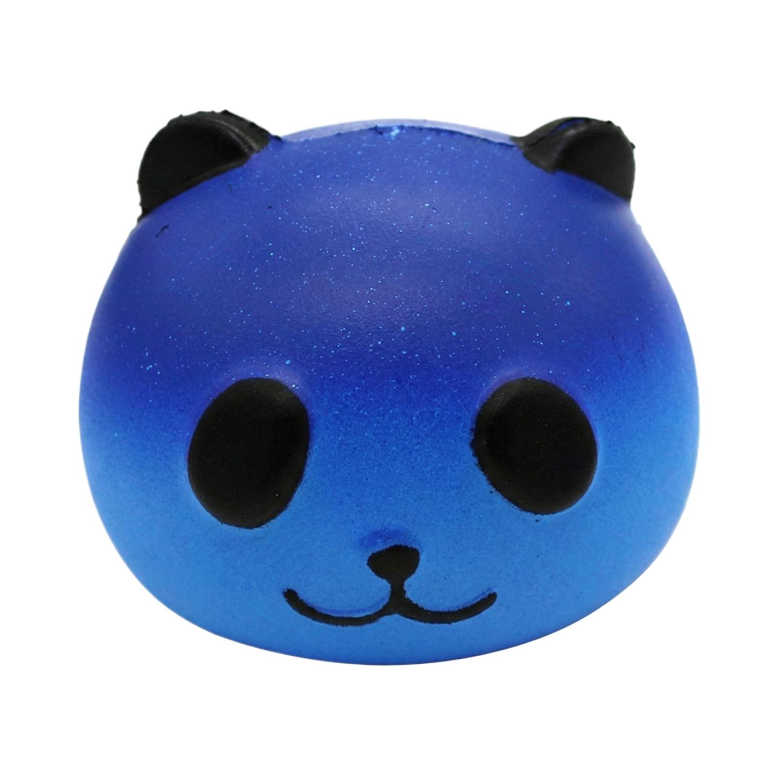 Slow Rising PU Foam Squishy Toy Panda Head Shape Stress Relief Toy Soft Squeeze Decompression Toy for Kids and Adults One Size
