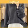 Autumn Sweater And Womens Winter Thickened Loose Lazy Halfhigh Neck Princess Sleeve Cashmere Base Sweater