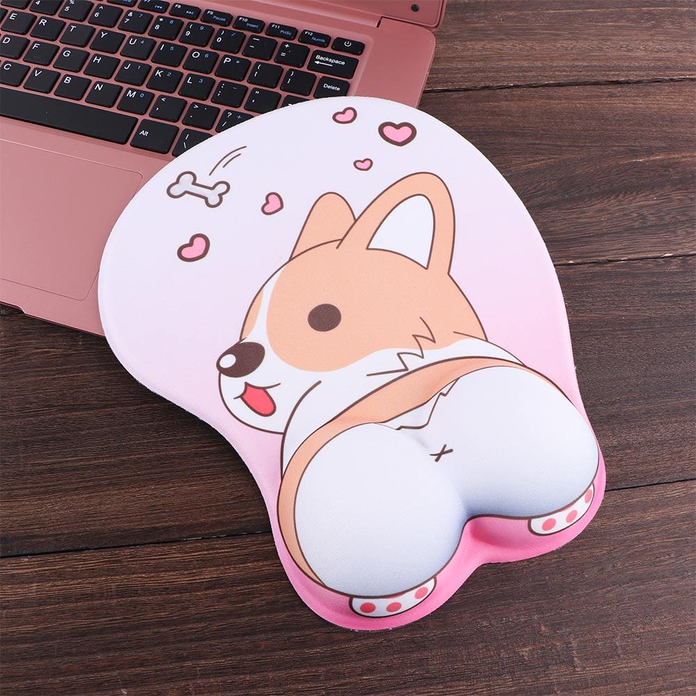 for PC Computer Non Slip Dog Gaming Silica Gel Wrist Support Wrist Rest Corgi Mouse Pad Mouse Mat