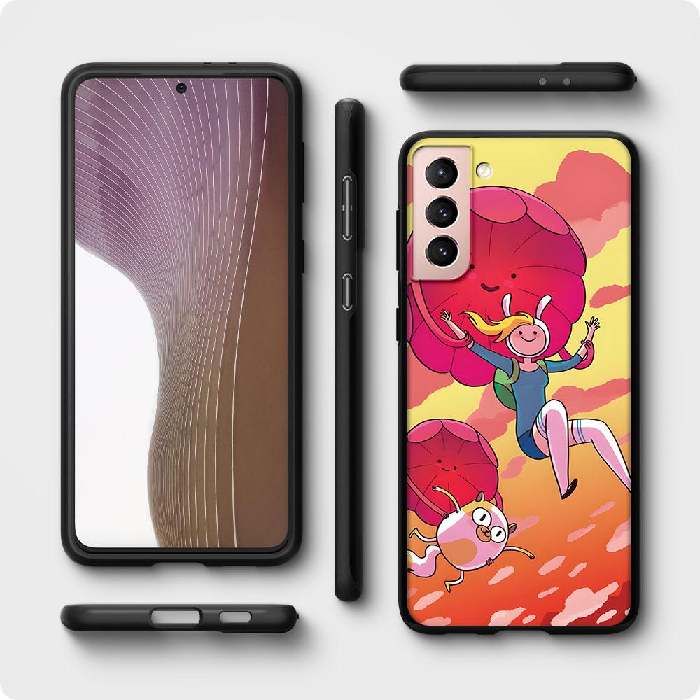 Fionna and Cake Case for Samsung Galaxy S23 S10e S10 S21 FE S22 S9 S24 Ultra S20 Plus Soft Black TPU Phone Cover Bumper