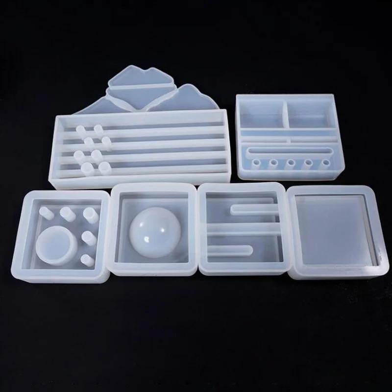 6 Types Silicone Mold of Mobile Phone/Pen Holder s Resin Epoxy DIY Jewelry Making Tools ( Only)
