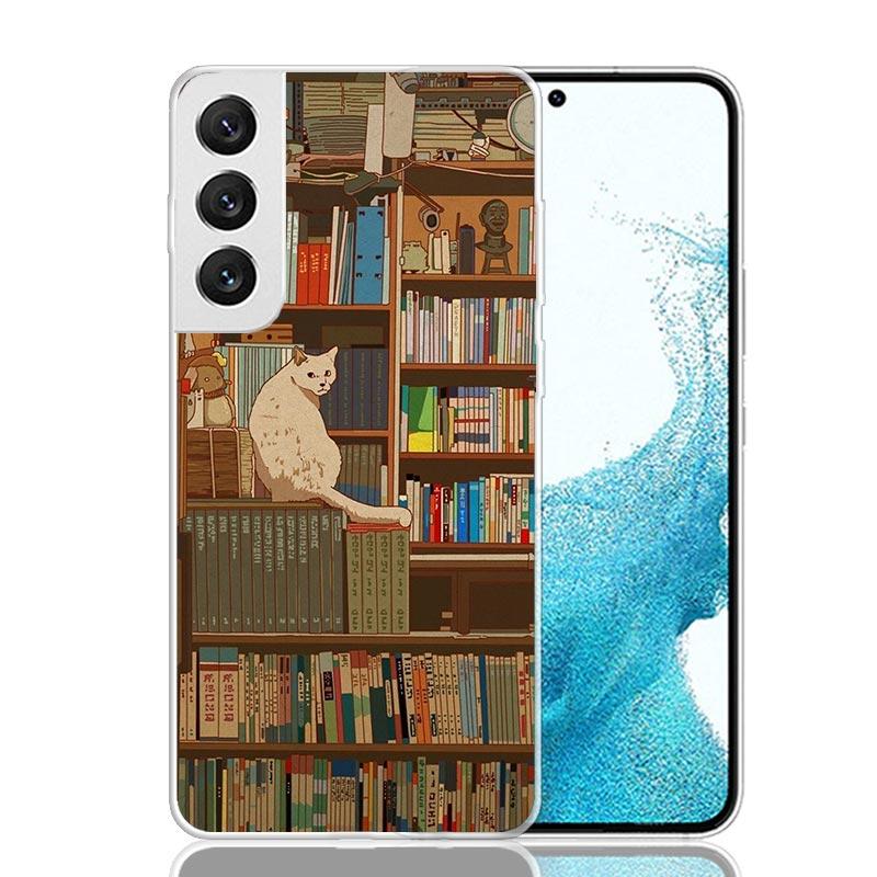 Read Books Illustration Reading Phone Case For Samsung Galaxy S26 S25 Edge S24 S23 FE S22 Ultra S21 Plus S20 + Fundas Cover Coqu