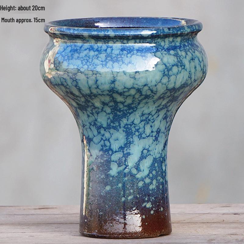 Minimalist Large Coarse Pottery Flower Pot for Succulents and Green Plants