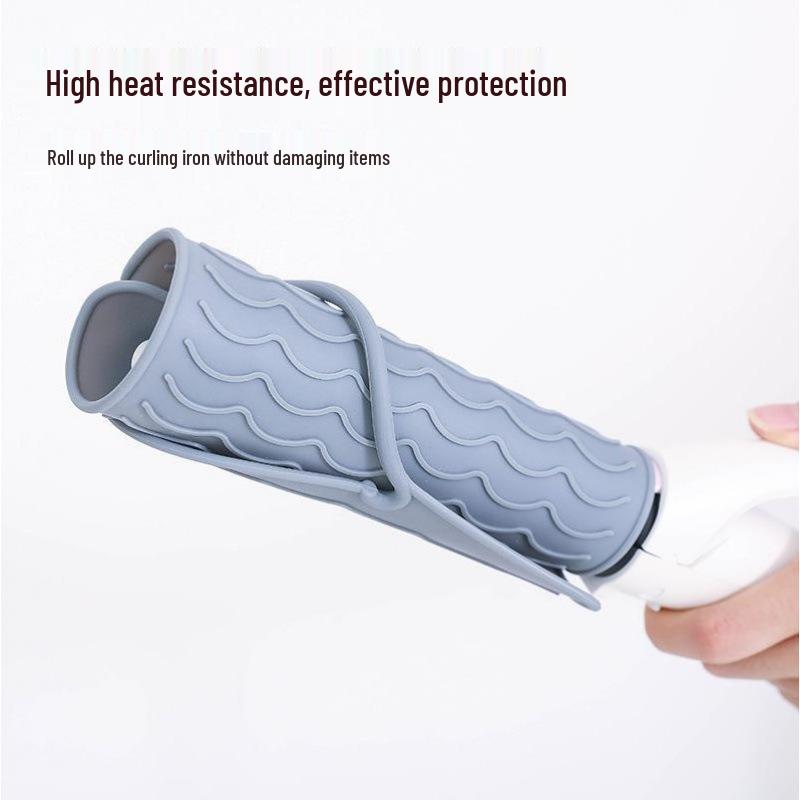 Hair Styling Tools: Curling Iron, Straightener, and Silicone Heat-Resistant Non-Slip Pad for Home Use