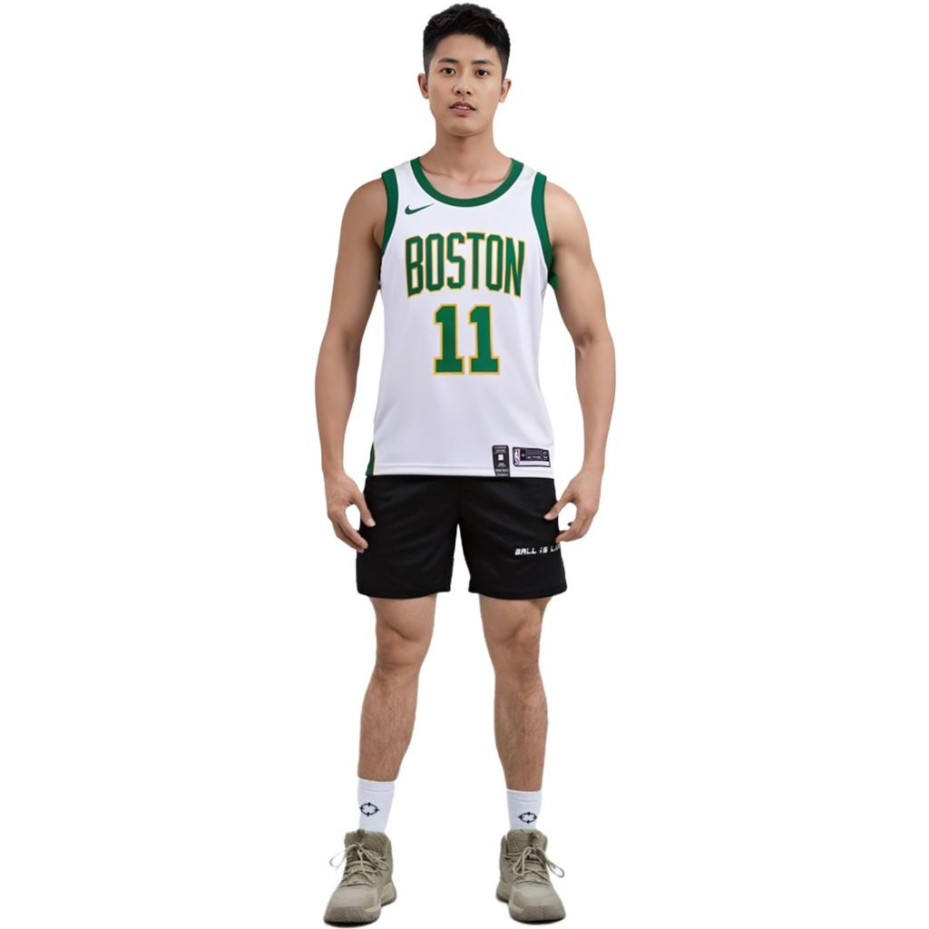 Nike Maillot de Basketball NBA 18-19 Kyrie Irving 'Blanc Vert' Homme AJ4596-101
