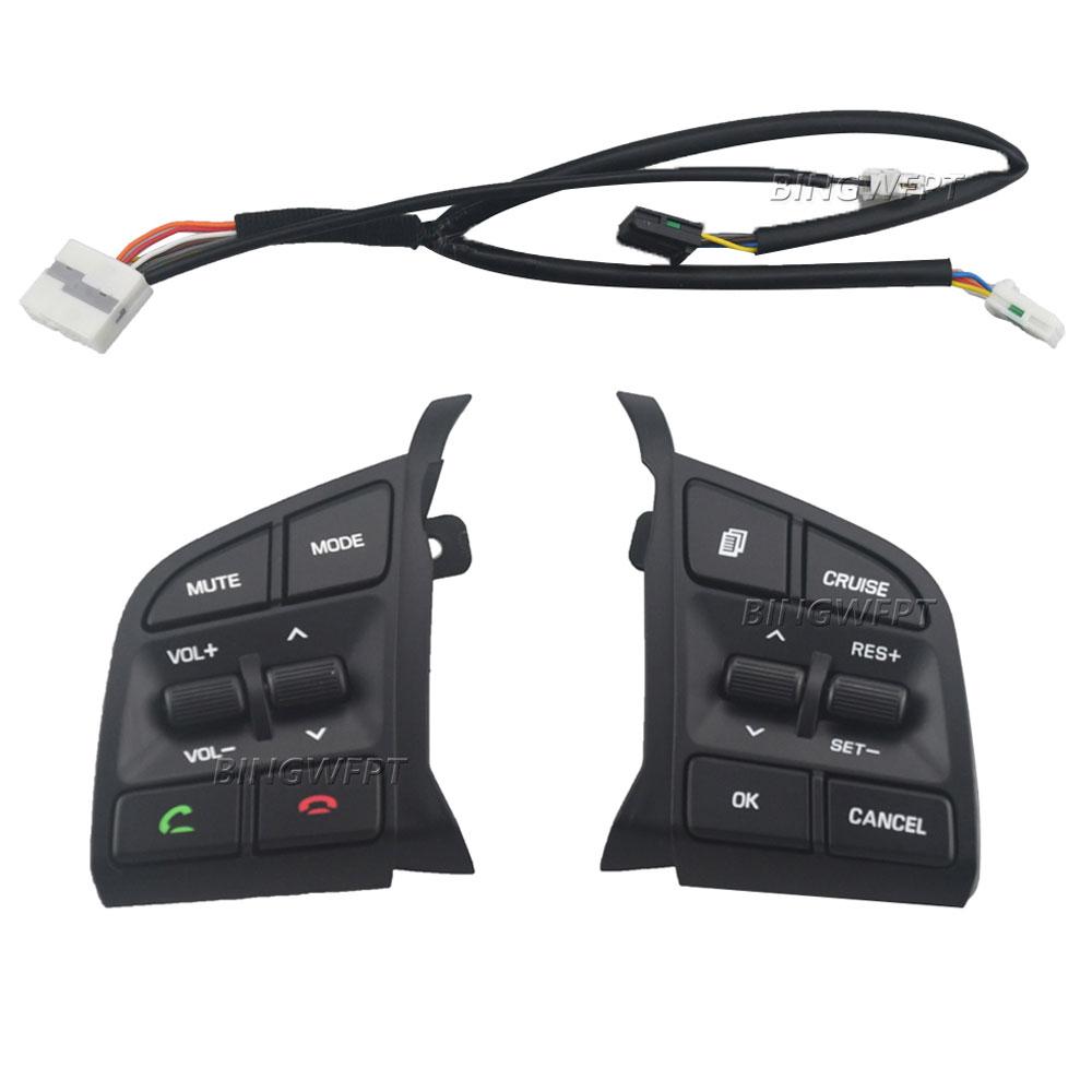 1Pair Steering Wheel Buttons With Backlight For Hyundai Tucson 2015- Cruise Control Switch 96720-D3200