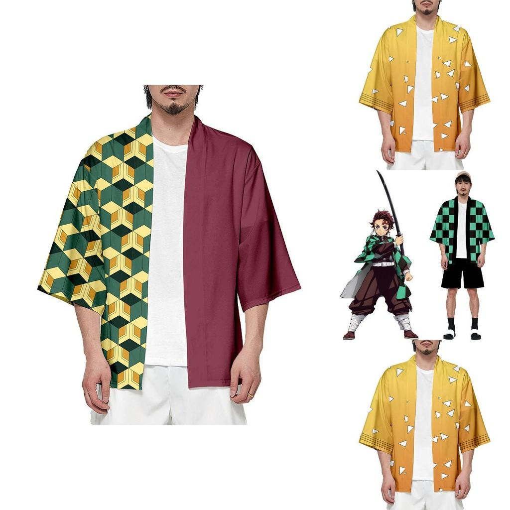 Exquisite Anime Demon Slayer Kimetsu No Yaiba Kamado Nezuko Cosplay Loose Haori Coat Tops For Halloween