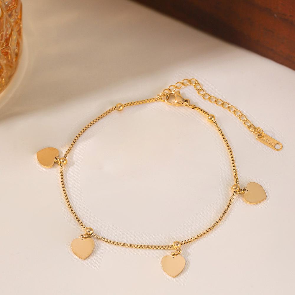 2025 Women's Titanium Steel Anklet – Light Luxury, 18K Gold-Plated, Fade-Resistant