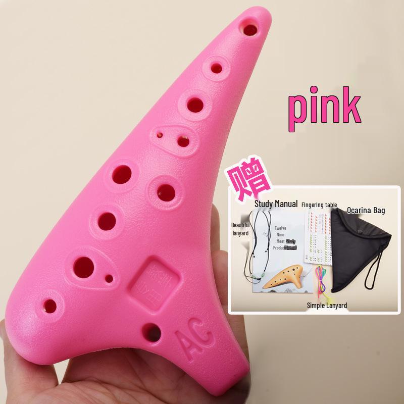 Durable Beginner 12-Hole C-Key Alto Ocarina for Kids & Classrooms