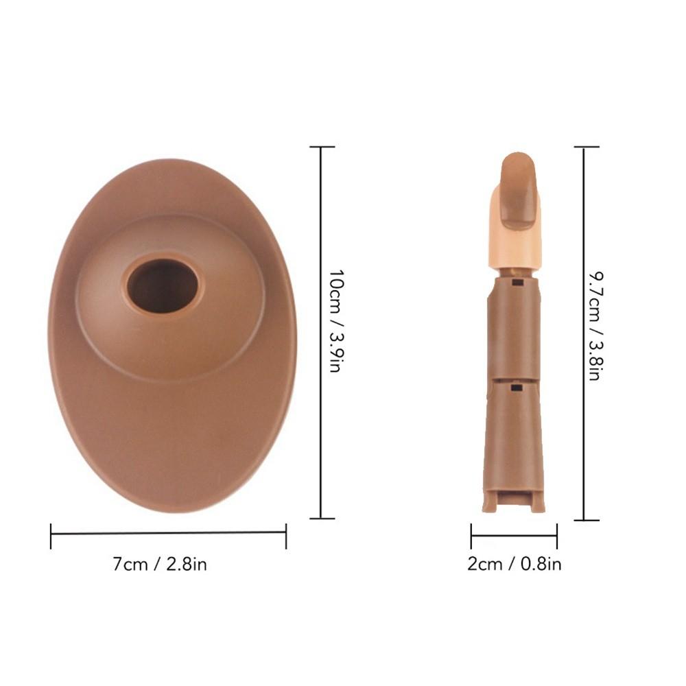 3pcs Brown Base Adjustable Nail Practice Fingers Nail Art Training