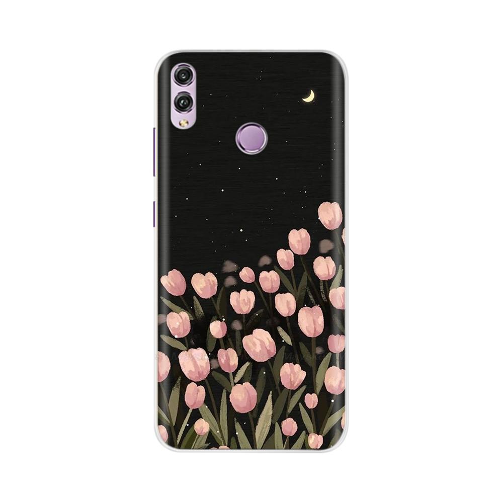 Für Honor 8X Hülle Mode Klare Bunte Weiche Handy-Rückabdeckung Für Huawei Honor 8X Silikon Funda Stoßfänger Schalen für Honor 8X