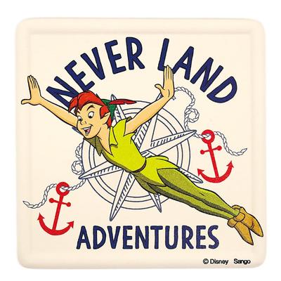 Disney [Peter Pan] Absorbent Coaster, Approx. 9cm, Coaster Museum, Miscellaneous Goods, Made In Japan, 3324-051