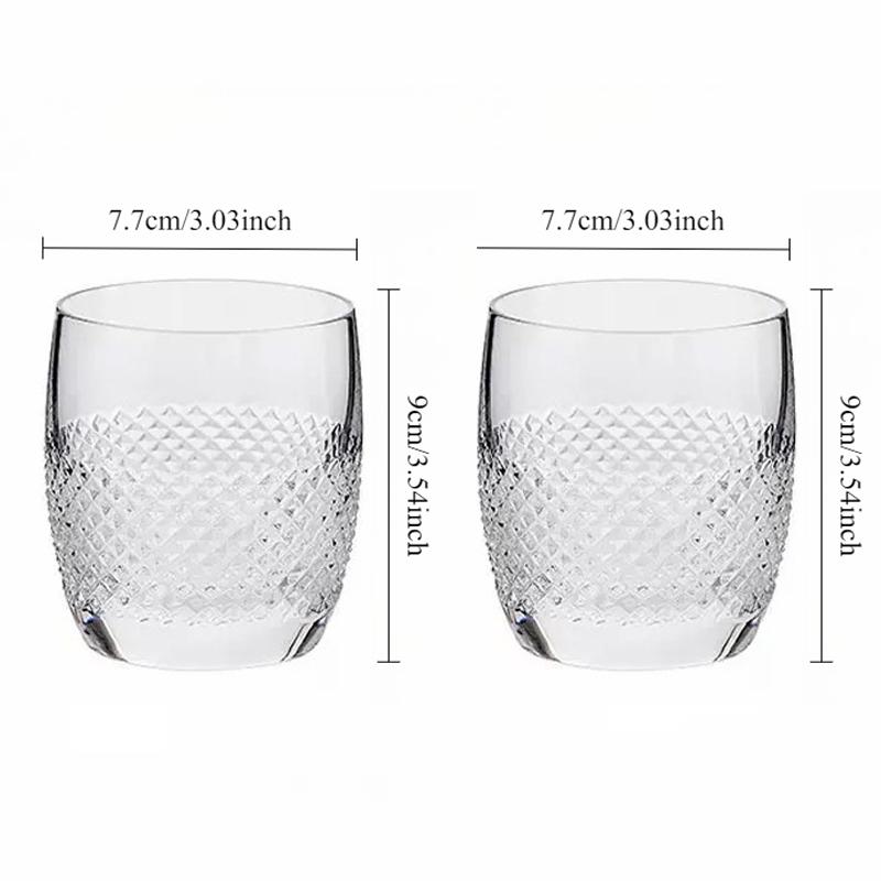 Multiple Styles Premium Whiskey Glass Relief Cocktail Glass Transparent Drinking Glasses Transparent Cognac Glass Cold Drink Cup