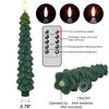 Christmas Tree Candles w/Remote Timer Paraffin Waxy Taper Candle Flickering Battery Operated LED Candlesticks 3D Flame Wick Lamp