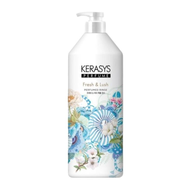 Kerasys Perfume Rinse Fresh & Rush 1L | Green & Citrus Floral Scent | Refreshing Hair Conditioner with Elderflower & Witch Hazel Extract