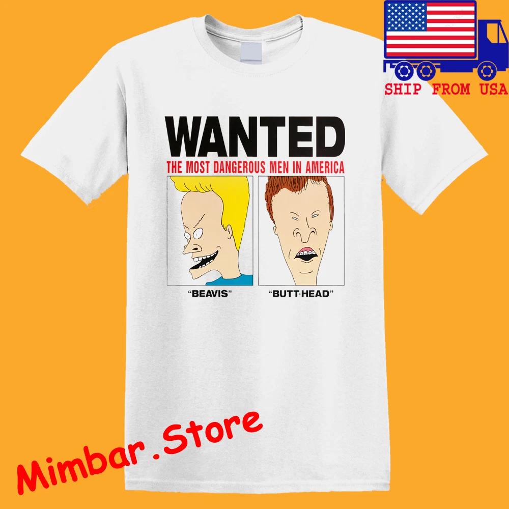 Beavis and Butt Head Wanted Men s White Size S-5XL XL