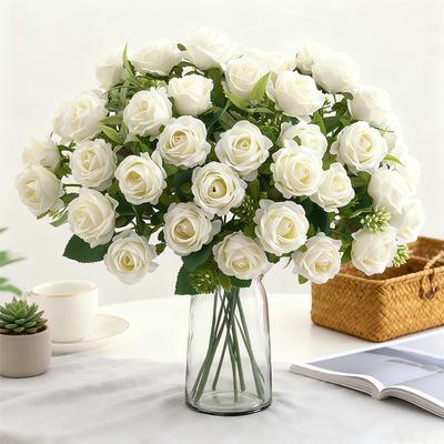 1/3PCS Artificial Flower Ten Head Silk Rose Bundle Scrapbook Valentine Wedding Outdoor Garden Party Room Vase Table Decoration