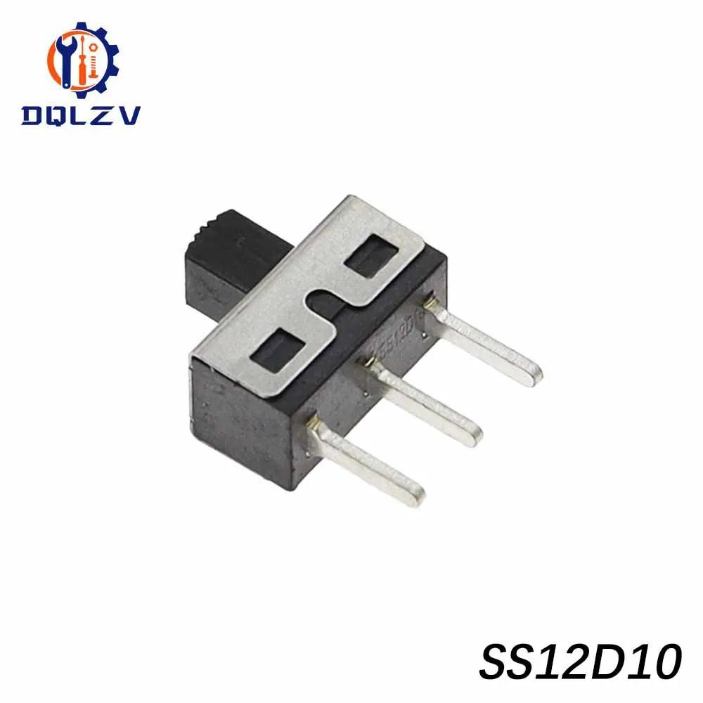 SS12D10 SS12D06 Toggle Switch Straight / Right Angle 3 Pin 1P2T Handle High Slide Toggle Switches