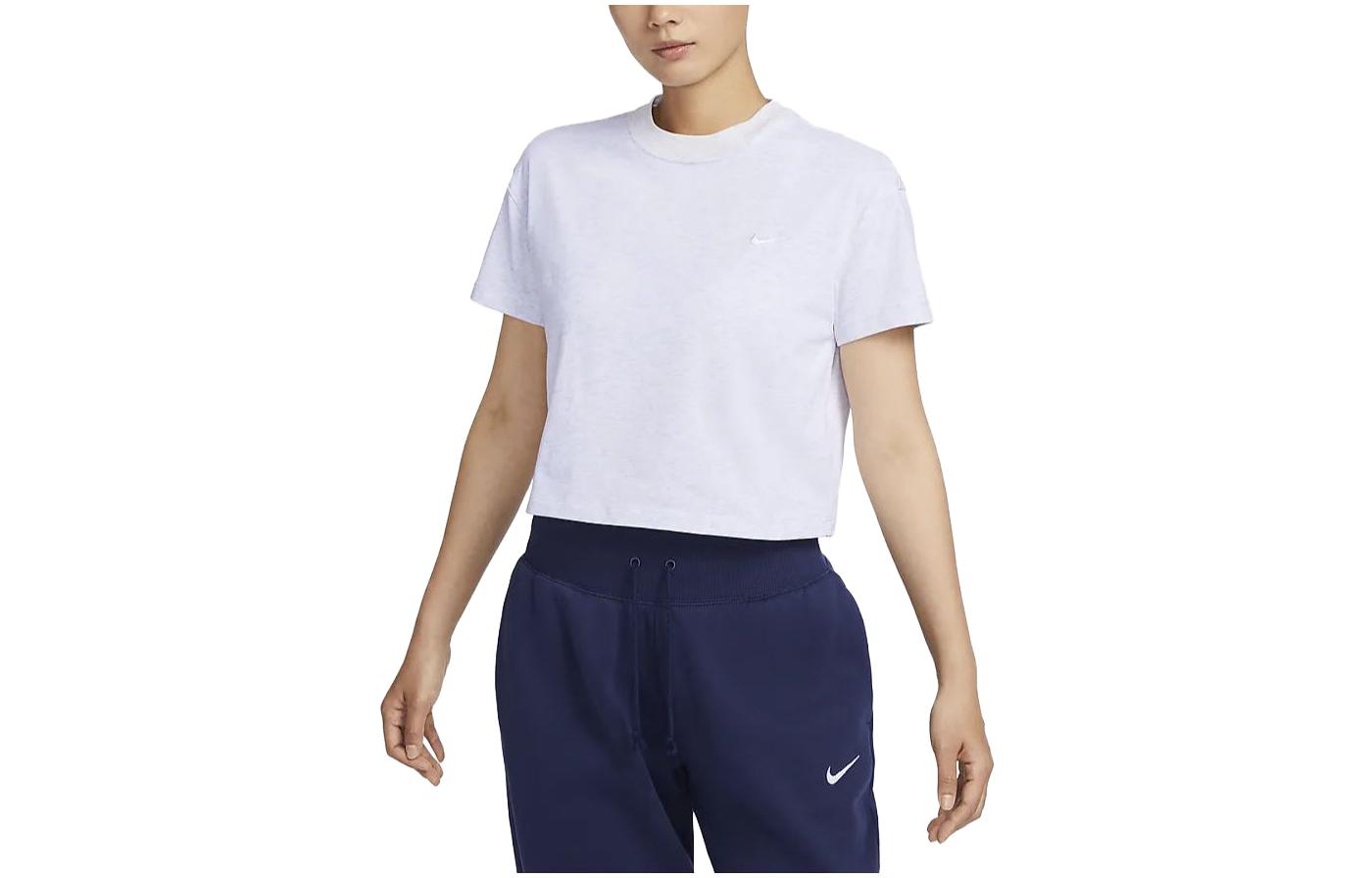 Nike Drop Shoulder Sleeve T Shirt Women s Birch Heather DA0324-051 M
