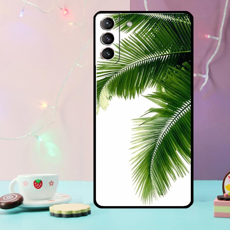 

Чехол для телефона с тропическим зеленым листом для Samsung Galaxy S24 S25 Ultra S21 S22 S23 Ultra S9 S10 S20 Plus S25 FE For Galaxy S9