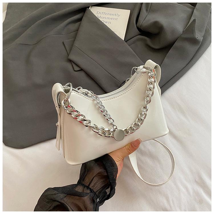 

Summer simple and fashionable small bag women s small fresh chain dumpling bag 2025 new high-end shoulder messenger bag белый