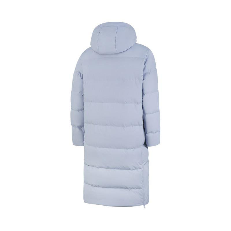 Li Ning Warm Windproof Hooded Long Down Jacket Men Outerwear Dove-Gray AYMU289-4