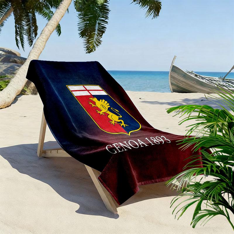 Genoa C.F.C Strandtuch, Großes Weiches Schnelltrocknendes Handtuch für Strand Camping Schwimmen