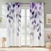 2pc    Window Curtains Leaves Machine Washable Polyester  Without Electricity Family Party Use for Holiday Party   General