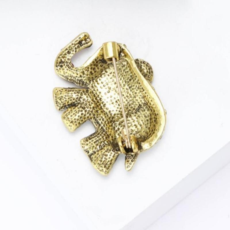Fashion Luxury Rhinestone Animal Elephant Brooches Pin Women Clothing Coat Jewelry Accessries