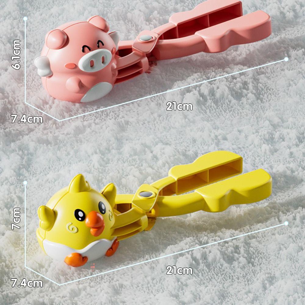 Schneewerkzeuge Frosch Schneeballklemme Spielzeug Ferkel Küken Schneeballmacher Schneeform Kinderspielzeug
