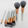 10-Piece Diamond Crystal Makeup Brush Set with Acrylic Handles
