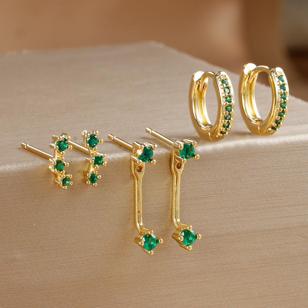 3 Pairs S925 Needle Minimalist Earrings Set Hoop Ear Climber for Multi Piercings Dainty Everyday Ear Stack Gifts for Women Girls