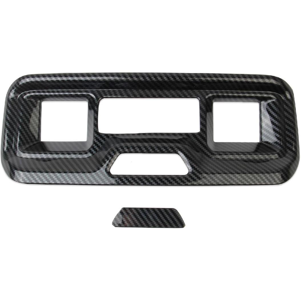 Carbon Fiber Rear Vent Armrestbox Air Outlet Cover Trim Accessories for 2019-2025 Chevy Silverado 1500/GMC Sierra 1500 for 2020-2025 Sierra/Silverado