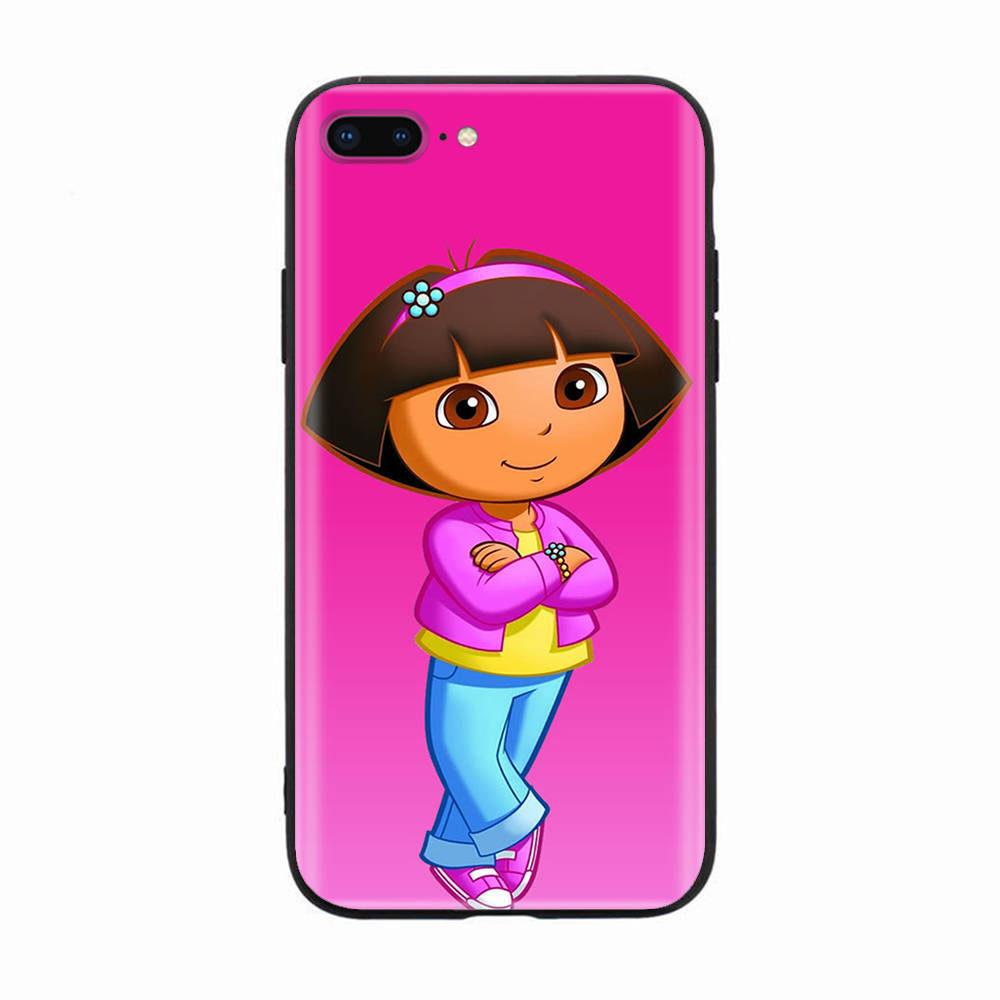 

Чорний чохол для Xiaomi Redmi 13C Note 9 iPhone XR 7 8 14 15 11 12 13 X XS Pro Max Samsung A25 S23 S24 FE Ultra Plus Dora The Explorer Samsung M55 чорний