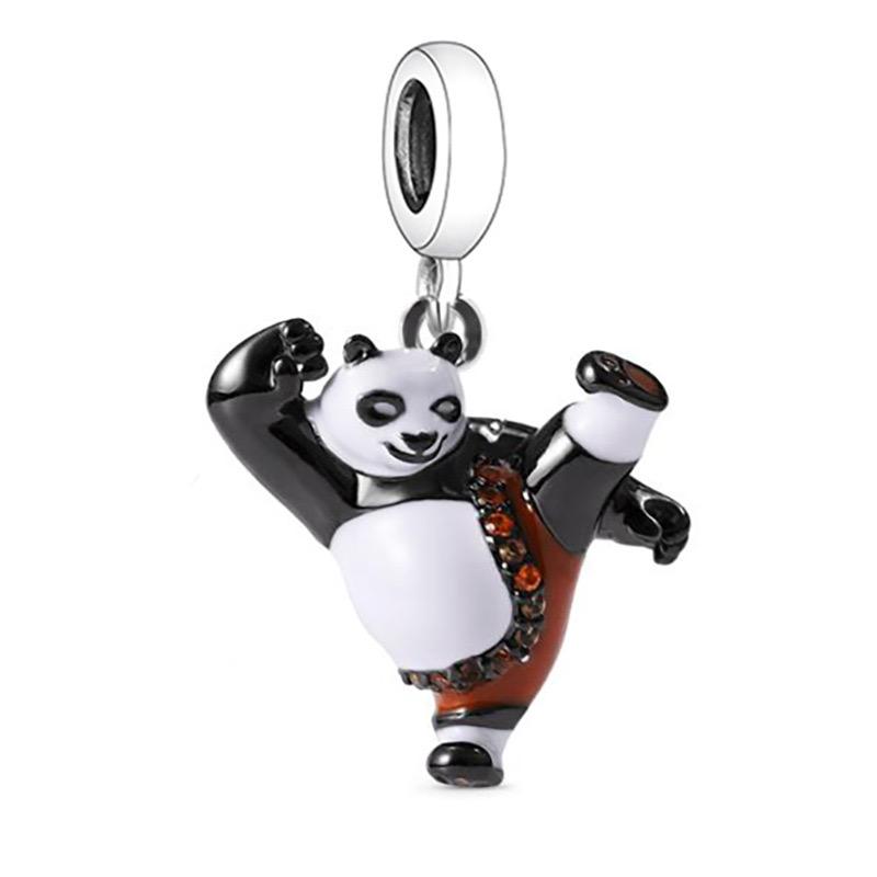 New Copper Owl Giant Panda Monkey Pendant Bead Fit Original Charms Bracelet Trinket Necklace Jewerly Accessories