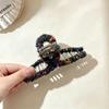 Rainbow Popping Candy Woolen Hair Clip - Cute Large Claw Clip for Women, High-End Internet Celebrity Shark Style