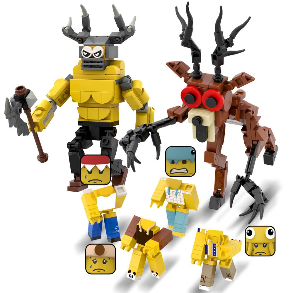 NEW 99 Nights  Forest Anime Building Blocks Monster DEER  Milu Deer Ocean Animal Bricks Toy for Fans Kids Gift Halloween Xmas