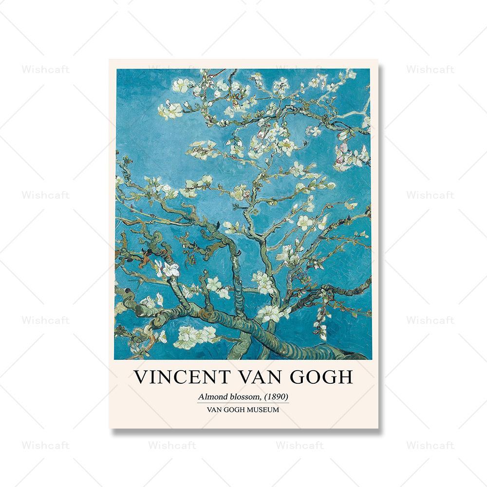 

Выставка Винсента Ван Гога с принтом цветения миндаля портрет Canavs плакат Painitng уникальный домашний декор настенные художественные фотографии 21x30cm No Framed