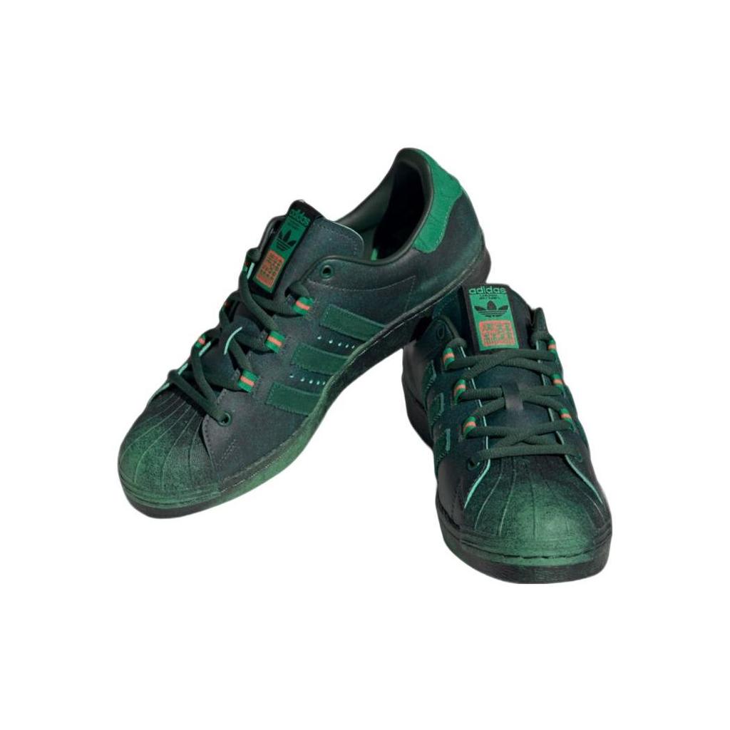 Adidas Originals Han Meilin X  Superstar 80S Snake Leather Low-Top Sneakers Unisex Sneakers Green ID4382