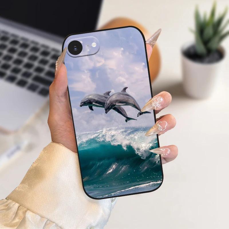 Case For iPhone SE4 Fashion Color Painted Soft Silicone Phone Coque Cover For Apple iPhone 16e 5G A3409 A3408 Shockproof Cases