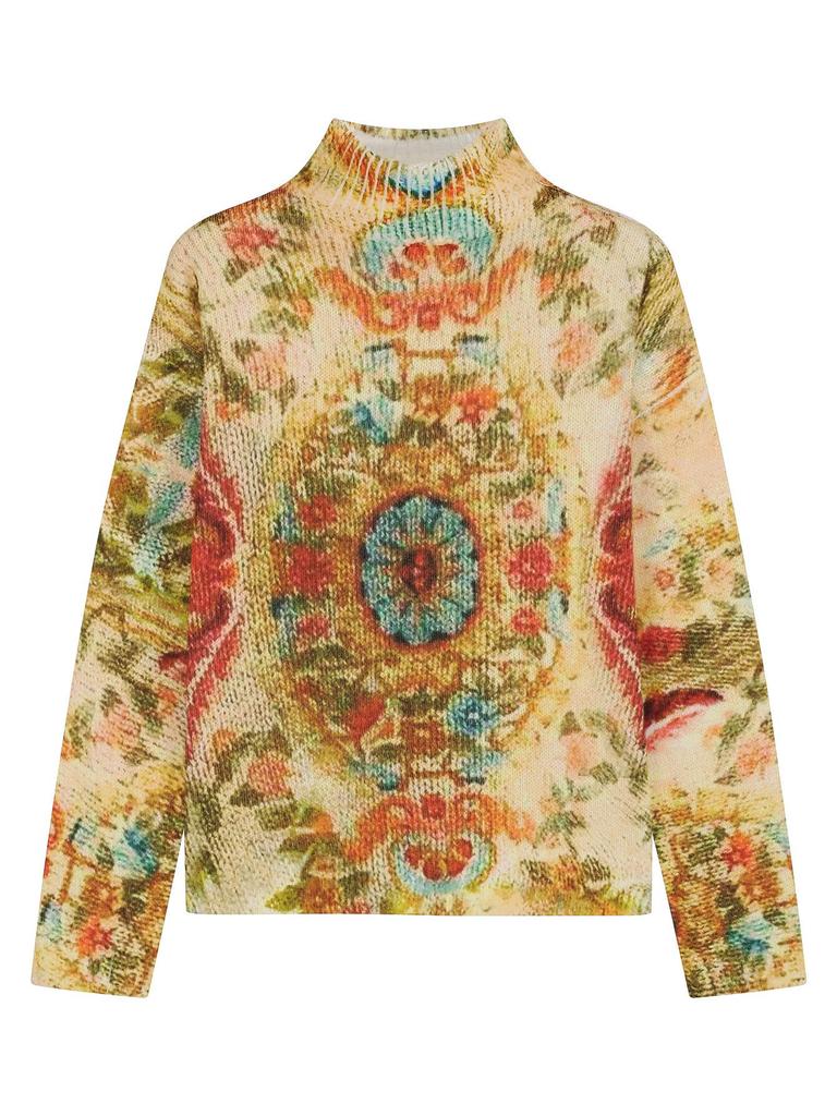 Retro Print Women's Sweater - European & American Style (2026)