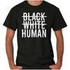 Black White Human Social Justice Activist Womens or Mens Crewneck T Shirt Tee