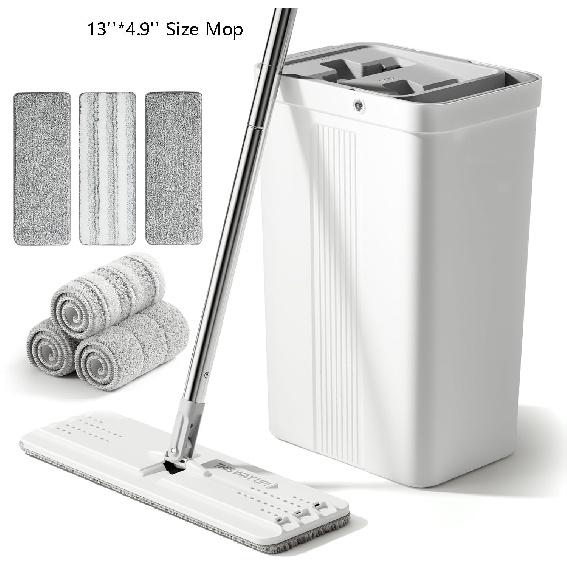 10Pcs Joymoop Mop Replacement Pads, 13 * 4.9'' Universal Mop Pads Mop Head Refills Washable Wet Mop, Compatible with Most 11-13” Size Mops